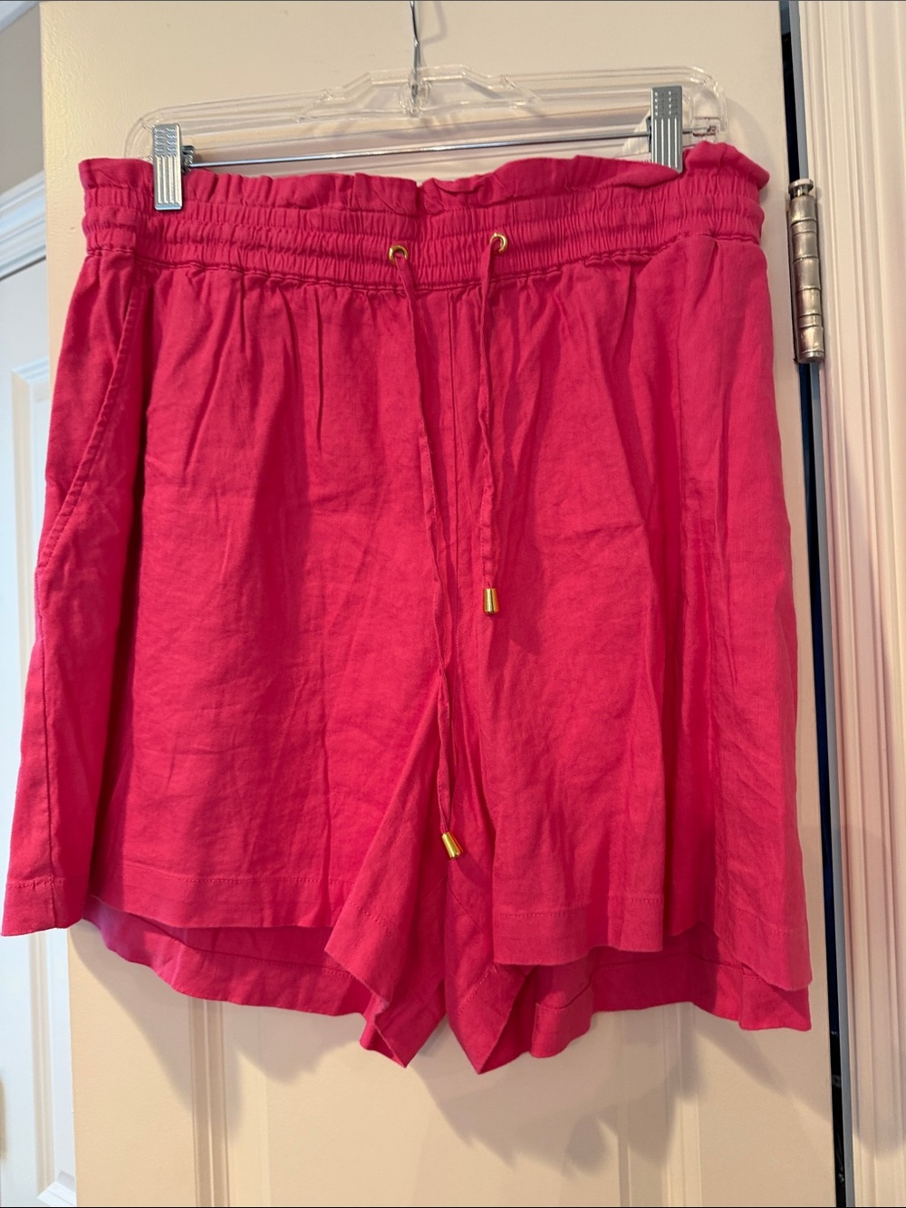 INC International Concepts Hot Pink High-Waist Drawstring Shorts